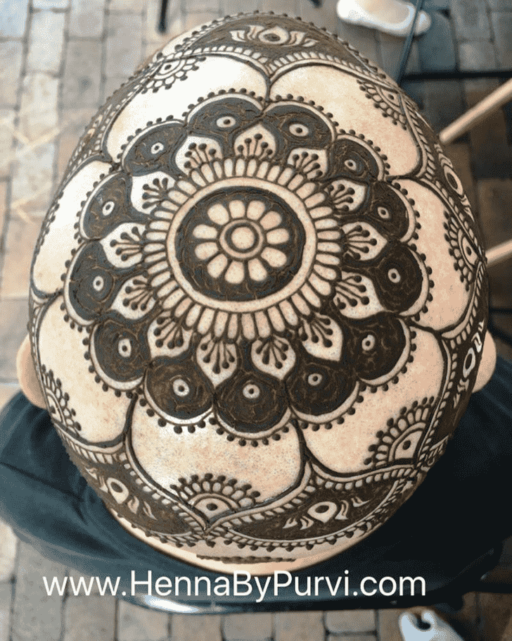 Fascinating Head Henna design