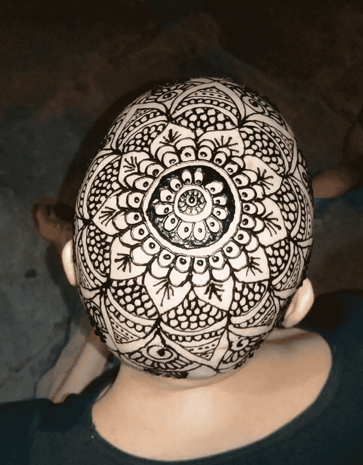Good Looking Head Henna design