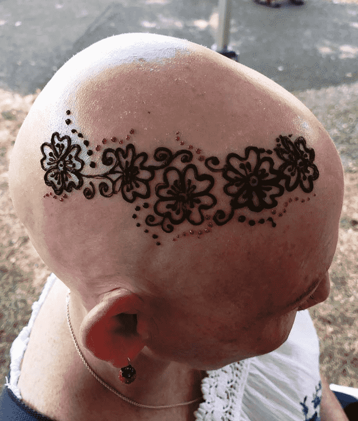 Gorgeous Head Henna design