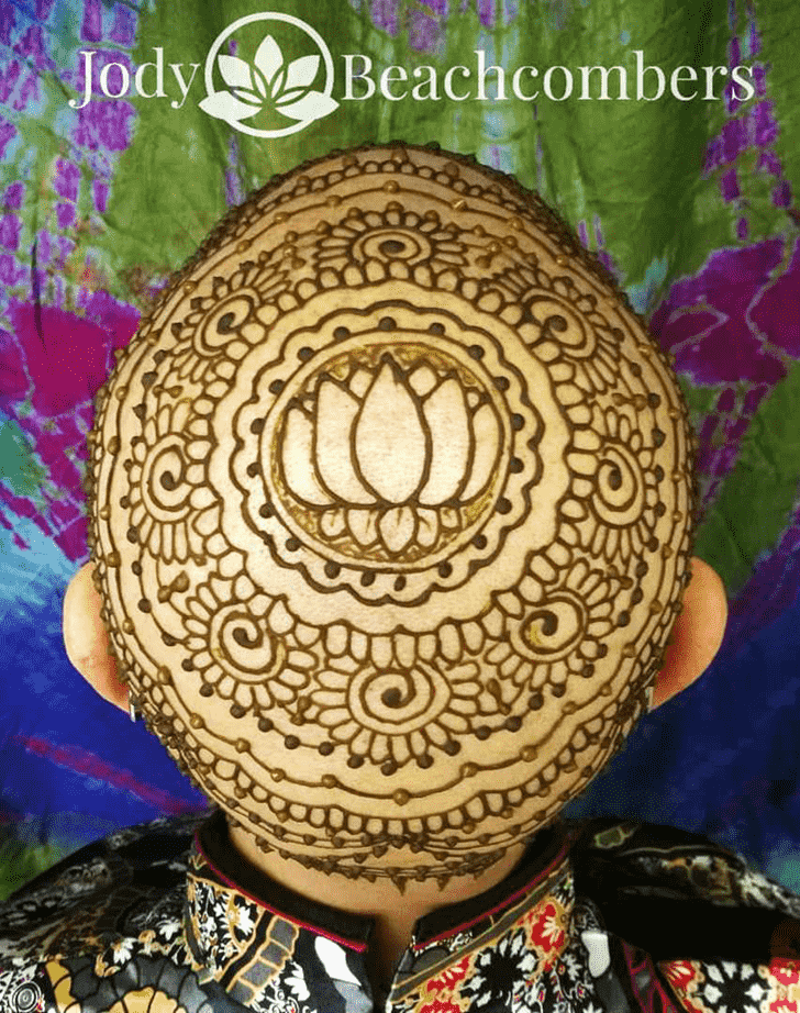 Marvelous Head Henna design