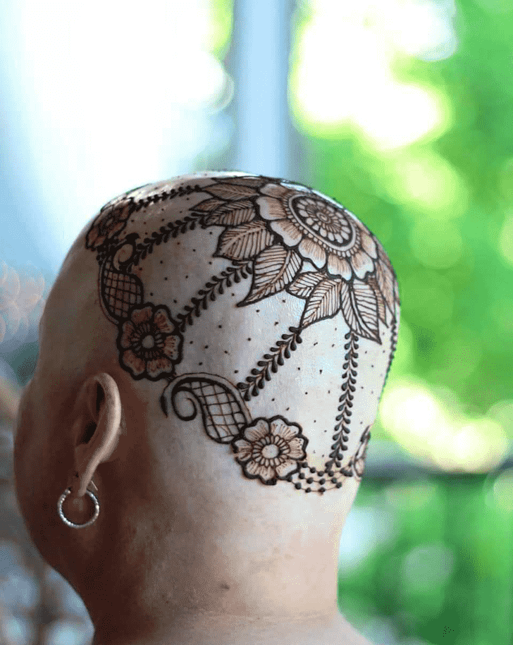 Pleasing Head Henna design