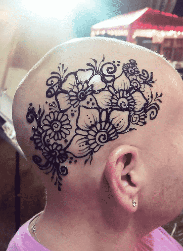 Shapely Head Henna design