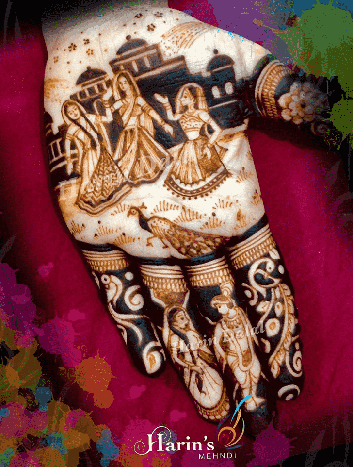 Adorable Holi Henna Design