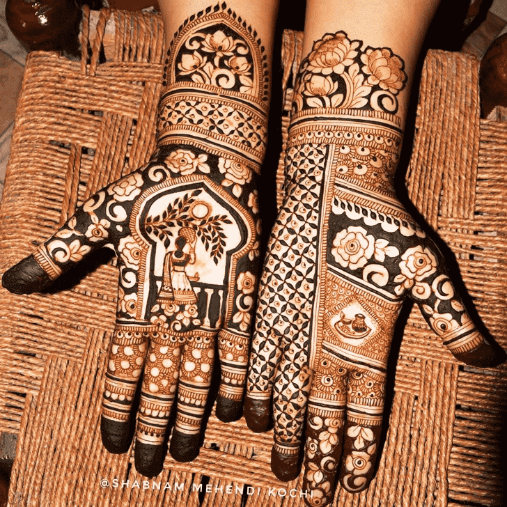 Comely Holi Henna Design
