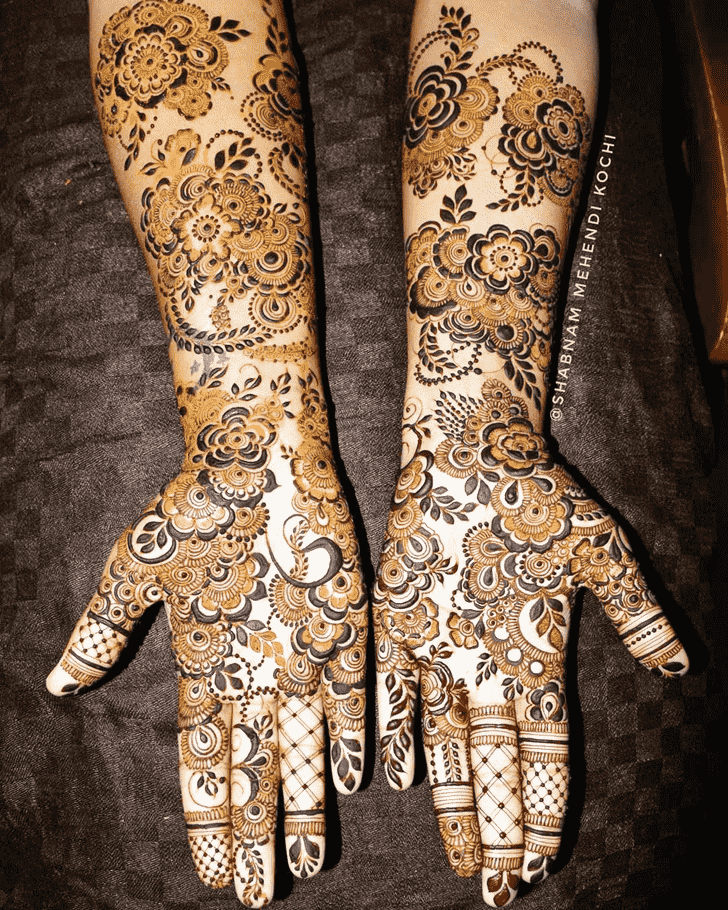 Pleasing Holi Henna Design
