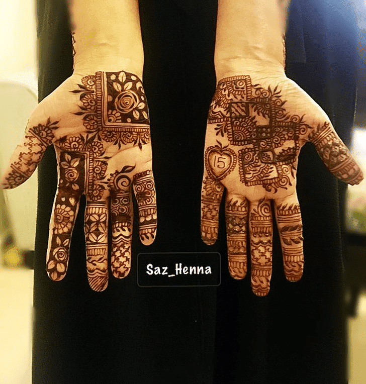 Adorable Independence Day Henna Design
