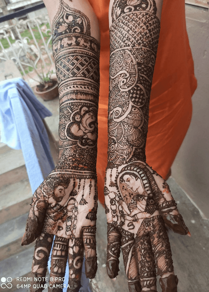 Classy Independence Day Henna Design