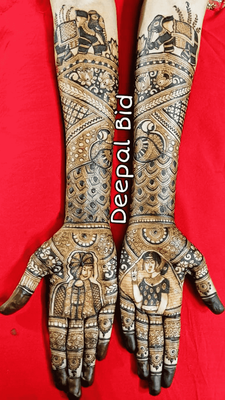 Captivating Indo Western Henna Design