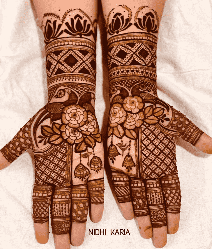 Shapely Indo Western Henna Design