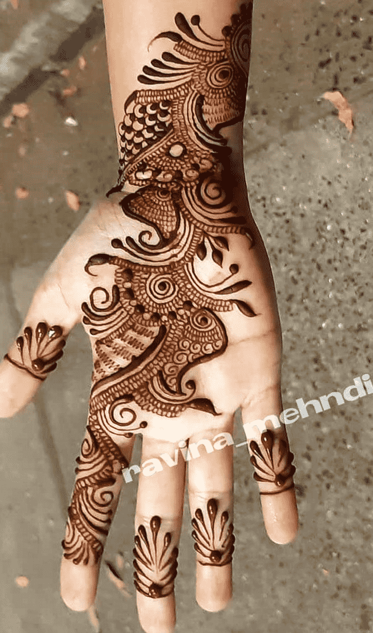 Slightly Indo Western Henna Design