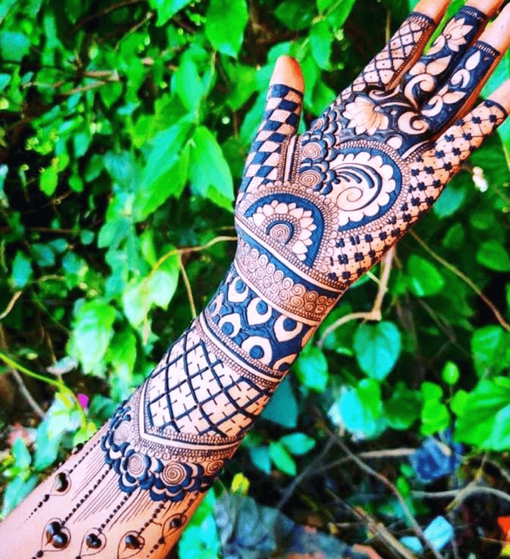 Alluring Intricate Full Arm Henna Design