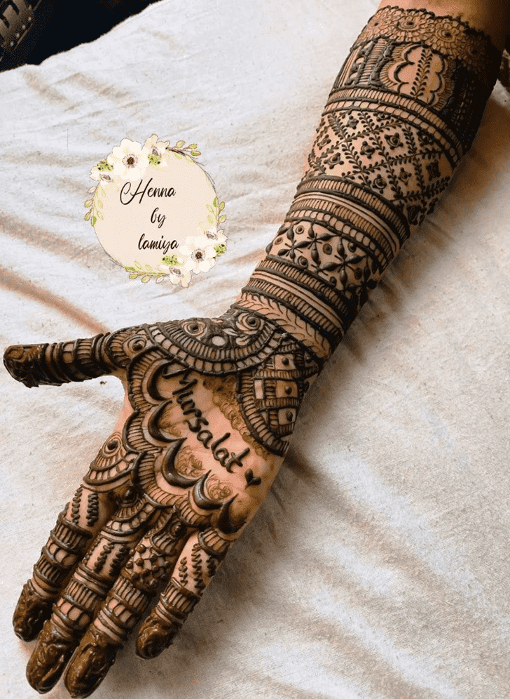 Beauteous Intricate Full Arm Henna Design
