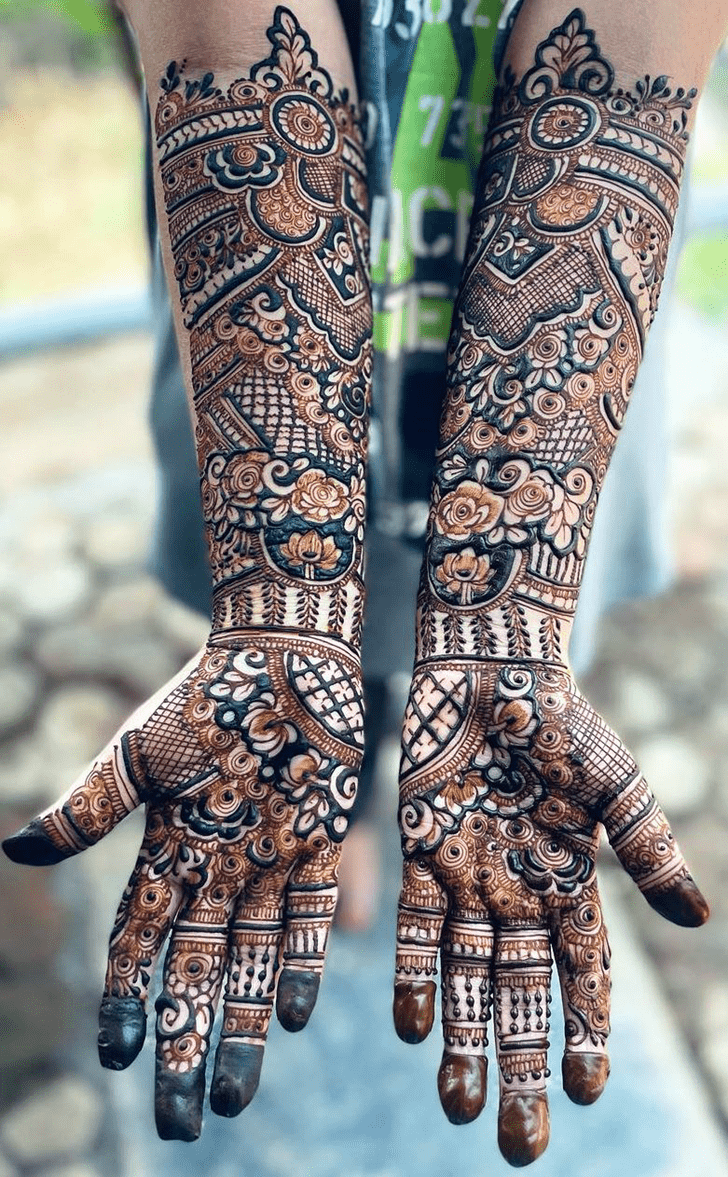 Arm Intricate Full Arm Henna Design