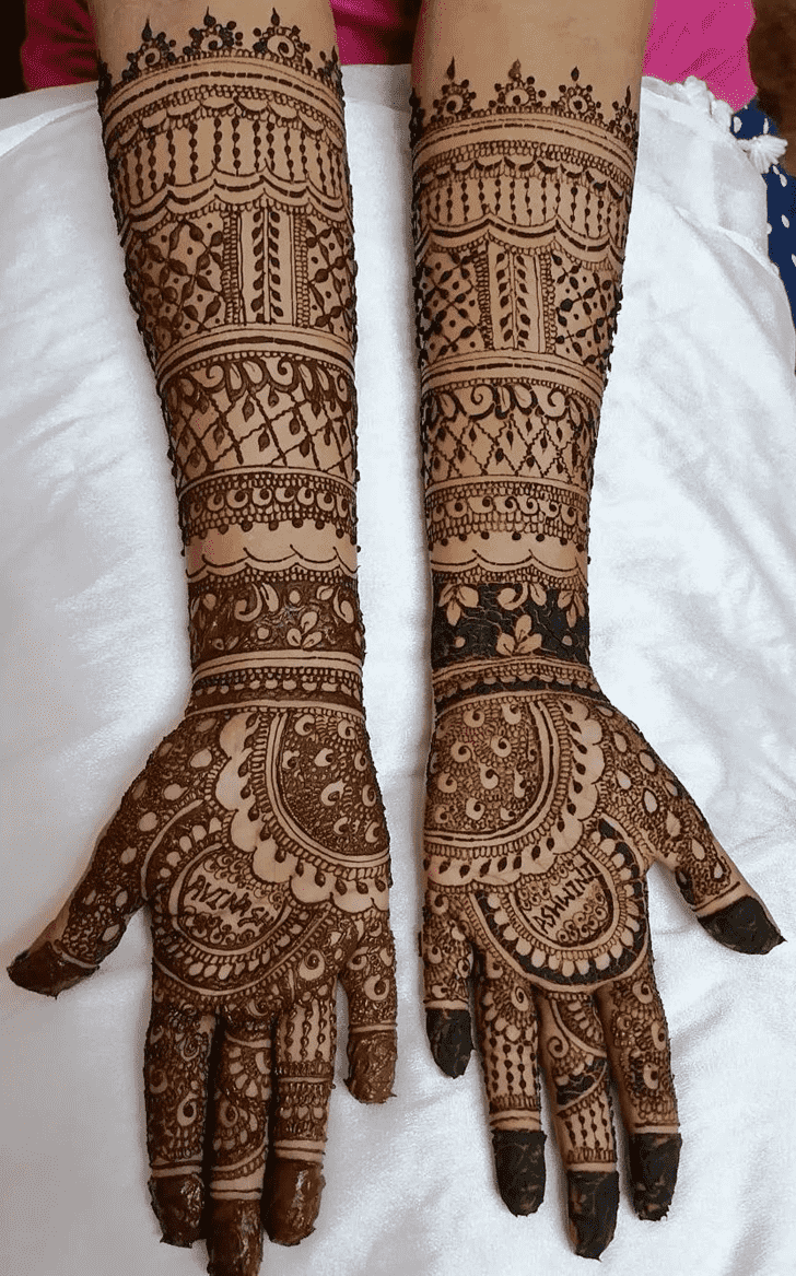 Delicate Intricate Full Arm Henna Design