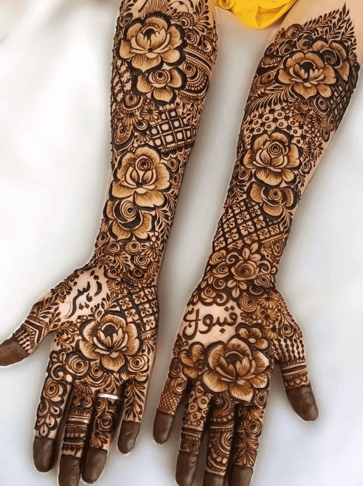 Excellent Intricate Full Arm Henna Design