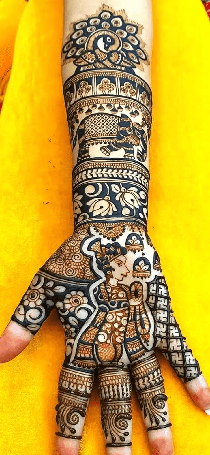 Exquisite Intricate Full Arm Henna Design