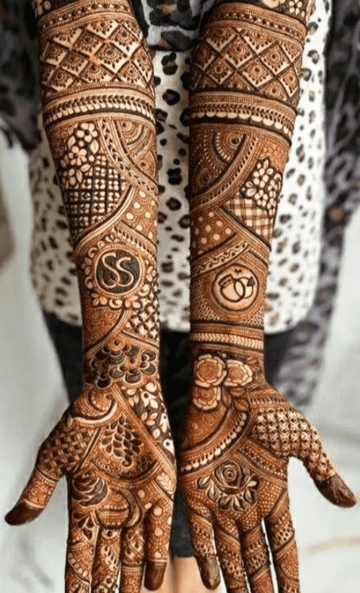 Good Looking Intricate Full Arm Henna Design