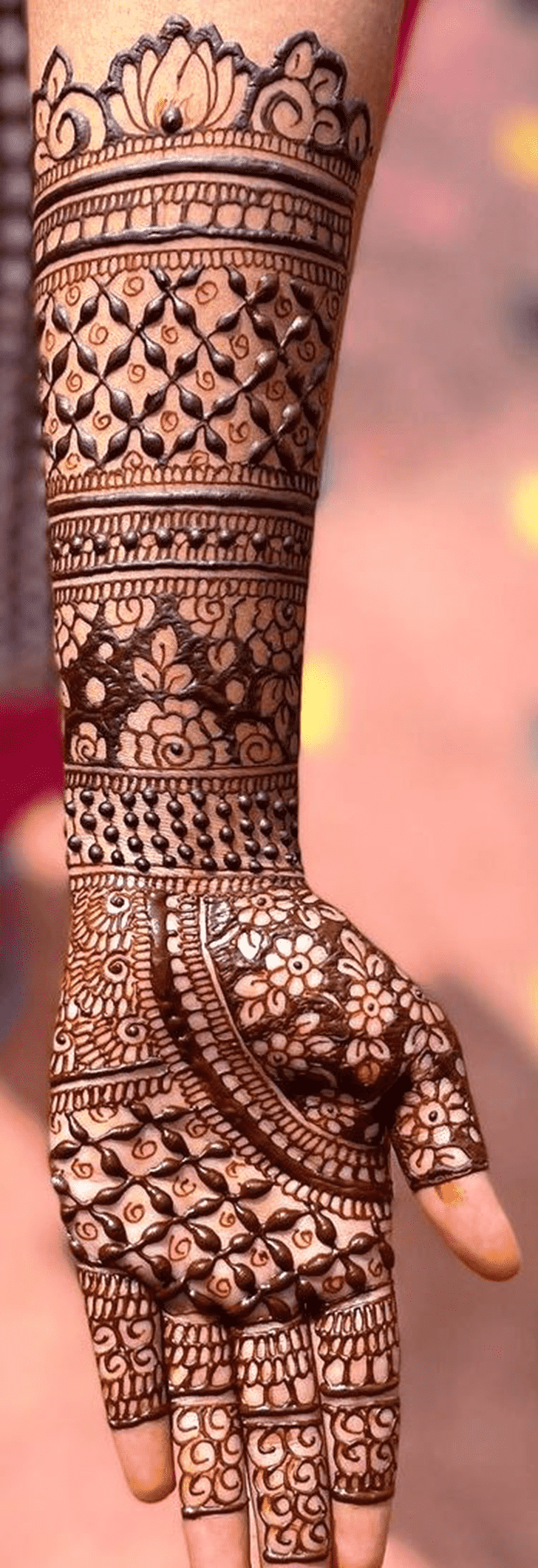 Gorgeous Intricate Full Arm Henna Design