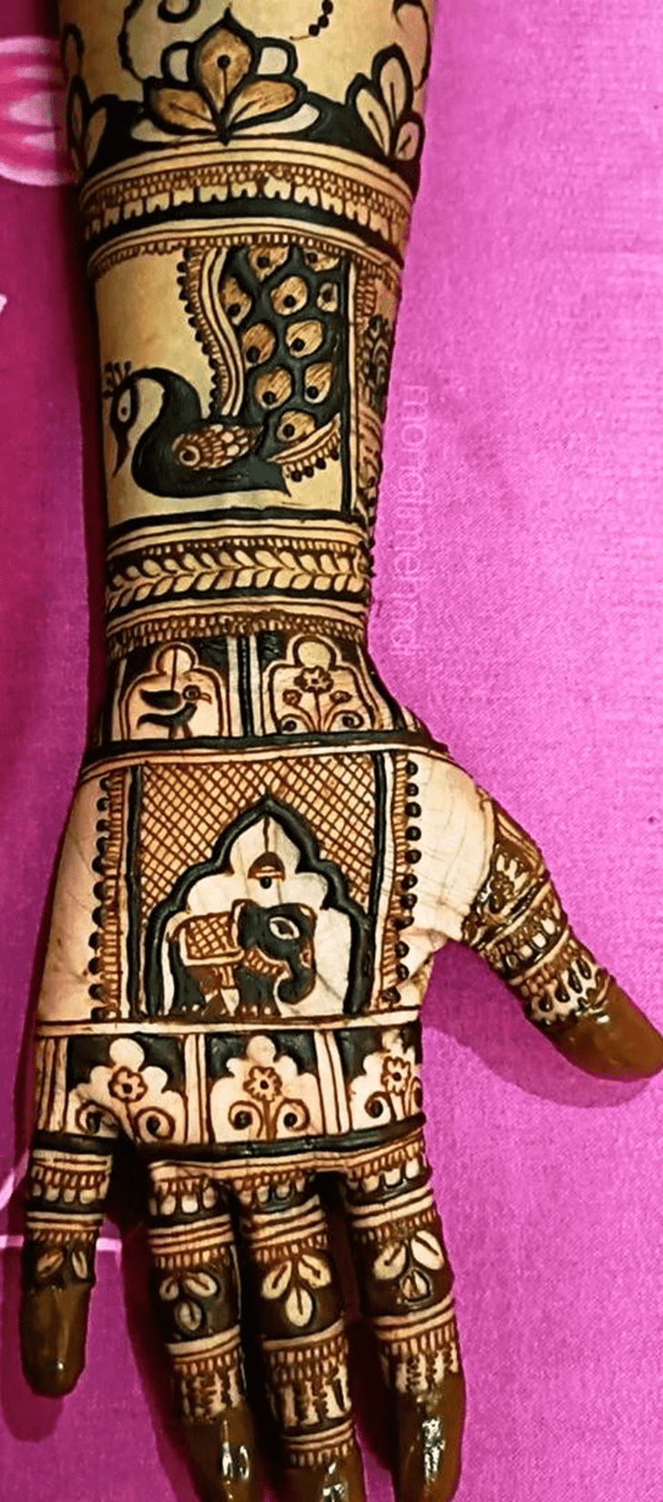 Awesome Intricate Full Arm Henna Design