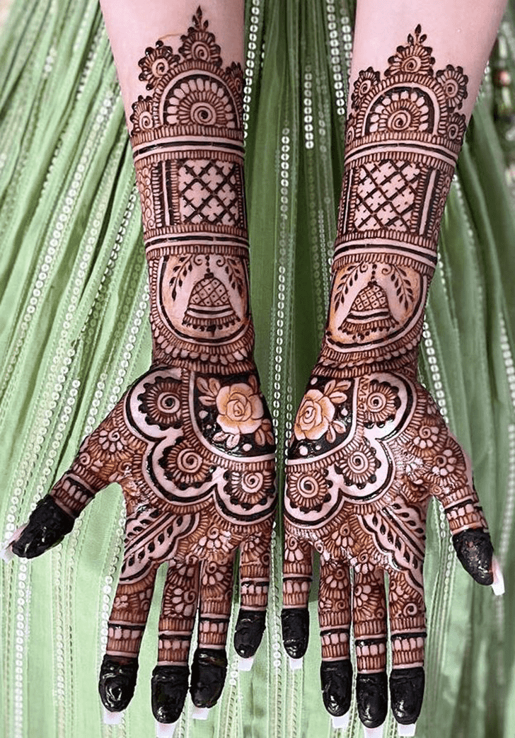 Mesmeric Intricate Full Arm Henna Design