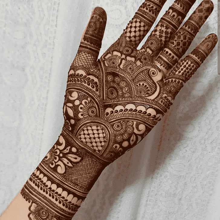 Pleasing Intricate Full Arm Henna Design