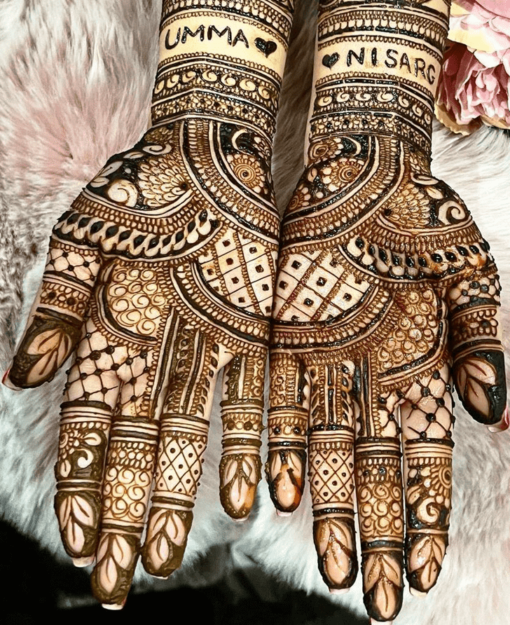 Pretty Intricate Full Arm Henna Design