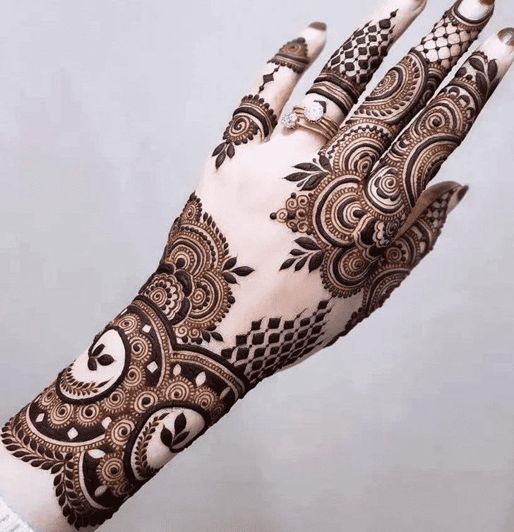 Radiant Intricate Full Arm Henna Design