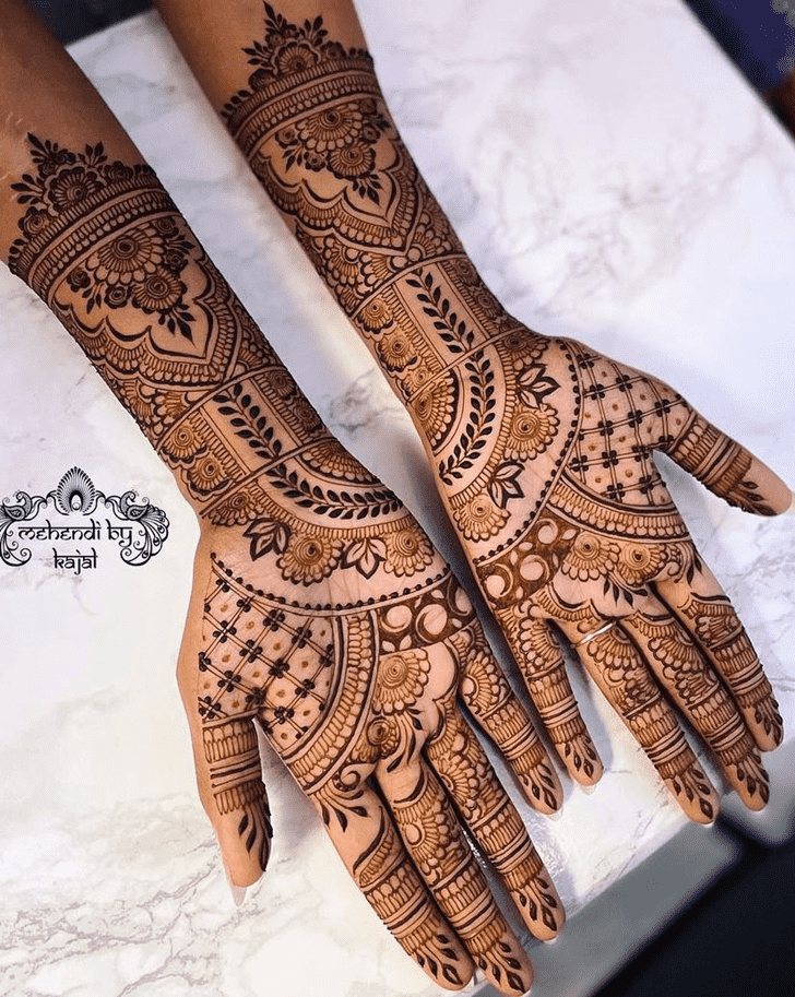 Ravishing Intricate Full Arm Henna Design