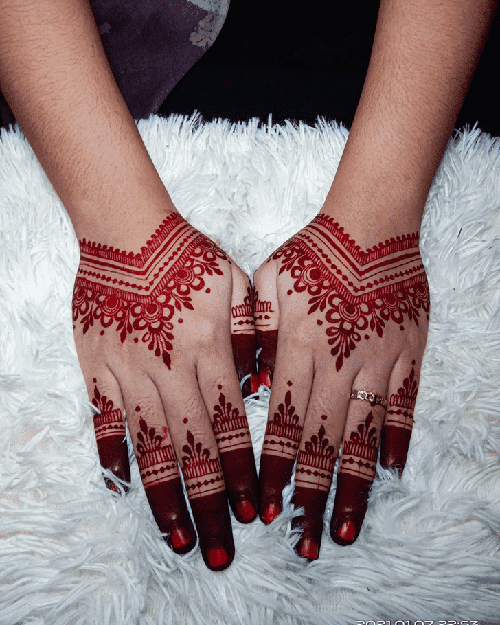 Angelic Karva Chauth Henna Design on Both Hand
