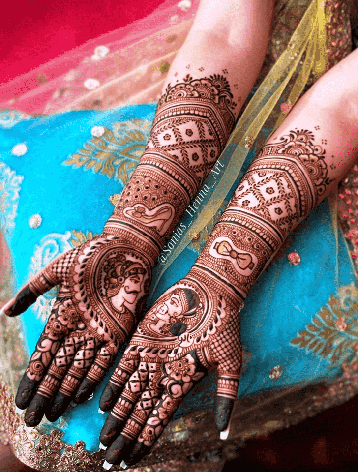 Delicate Kashmiri Henna Design