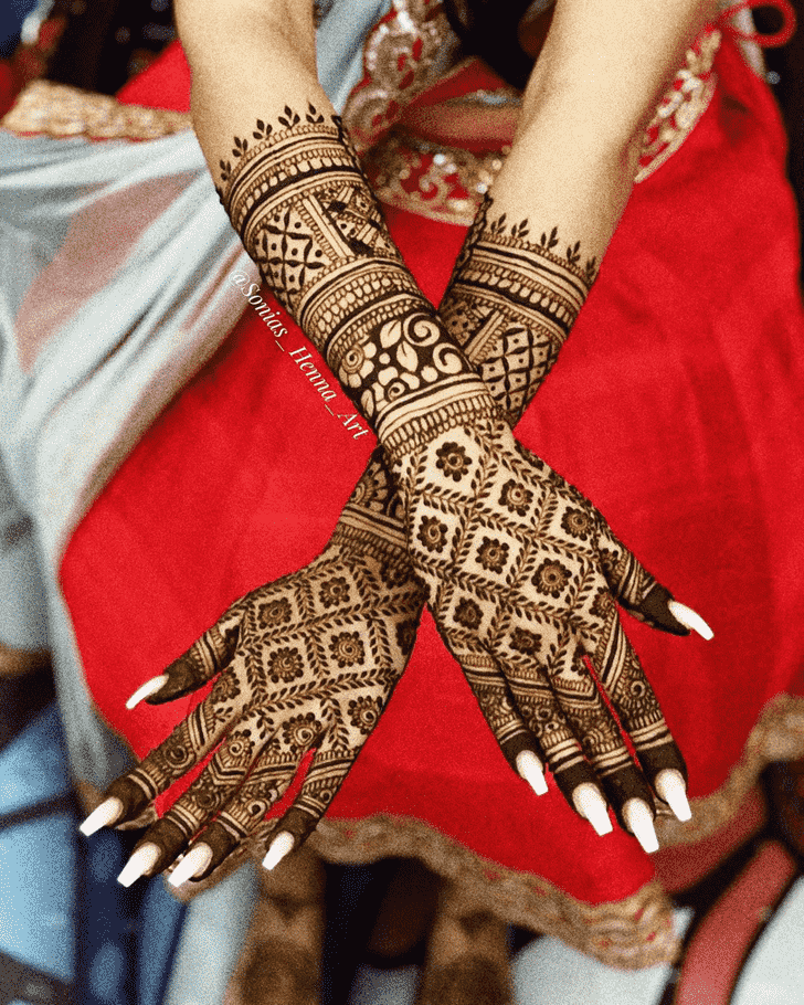 Fascinating Kashmiri Henna Design