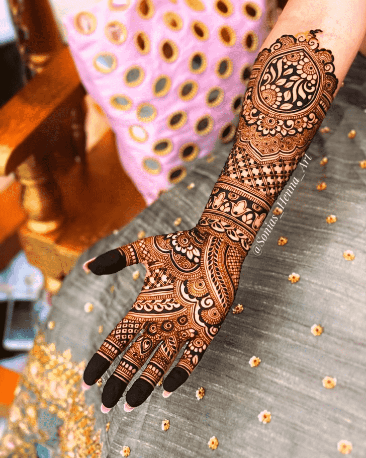 Radiant Kashmiri Henna Design