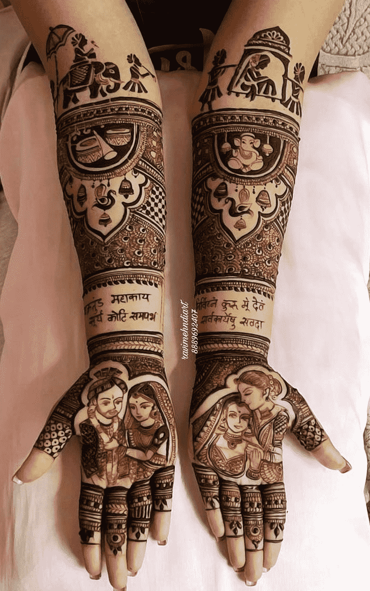 Refined Kerala Henna Design