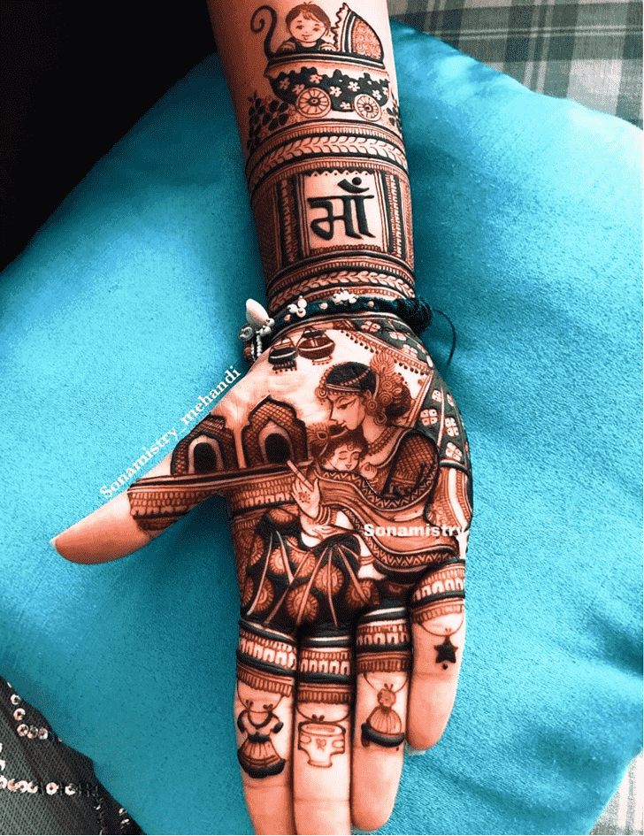 Bewitching Krishna Henna Design