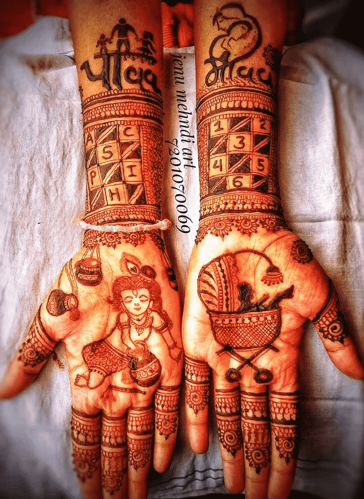 Grand Krishna Henna Design
