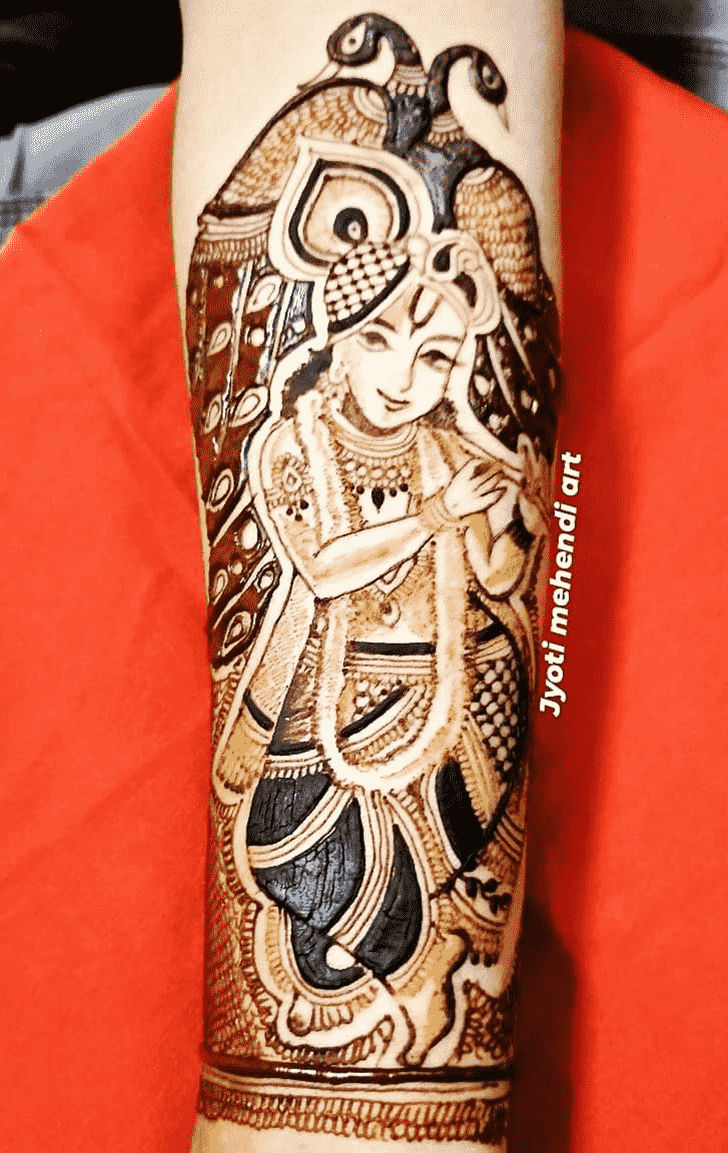 Awesome Krishna Henna Design