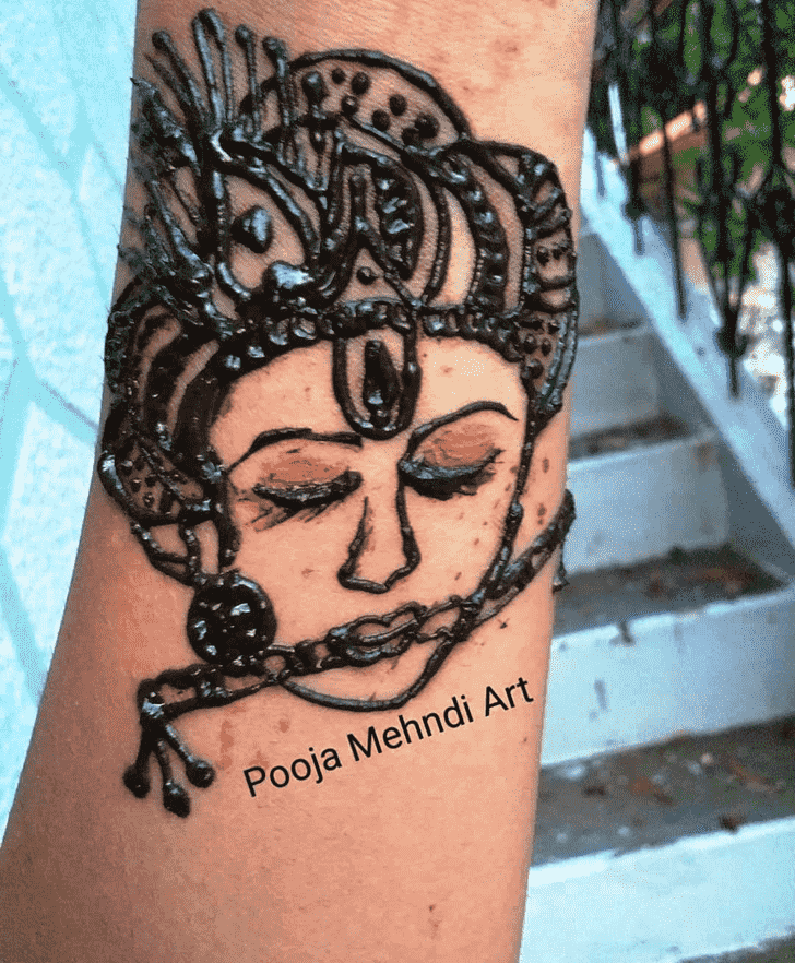 Pretty Krishna Henna Design