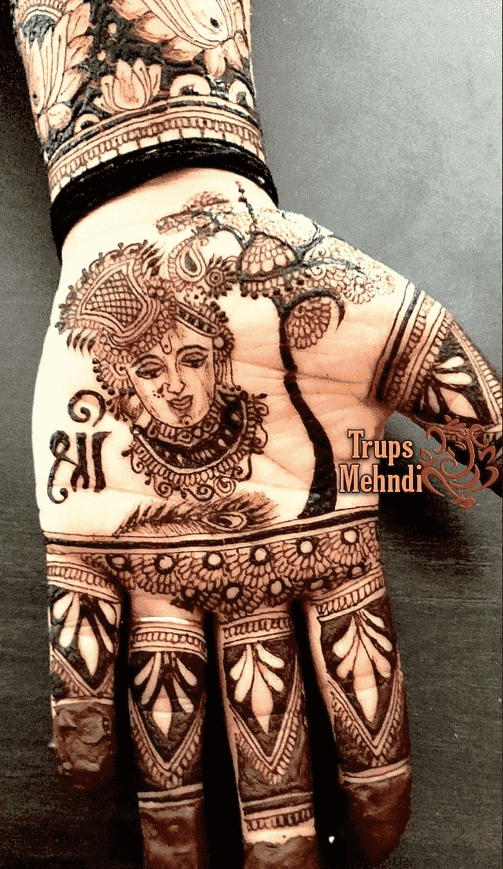 Stunning Krishna Henna Design