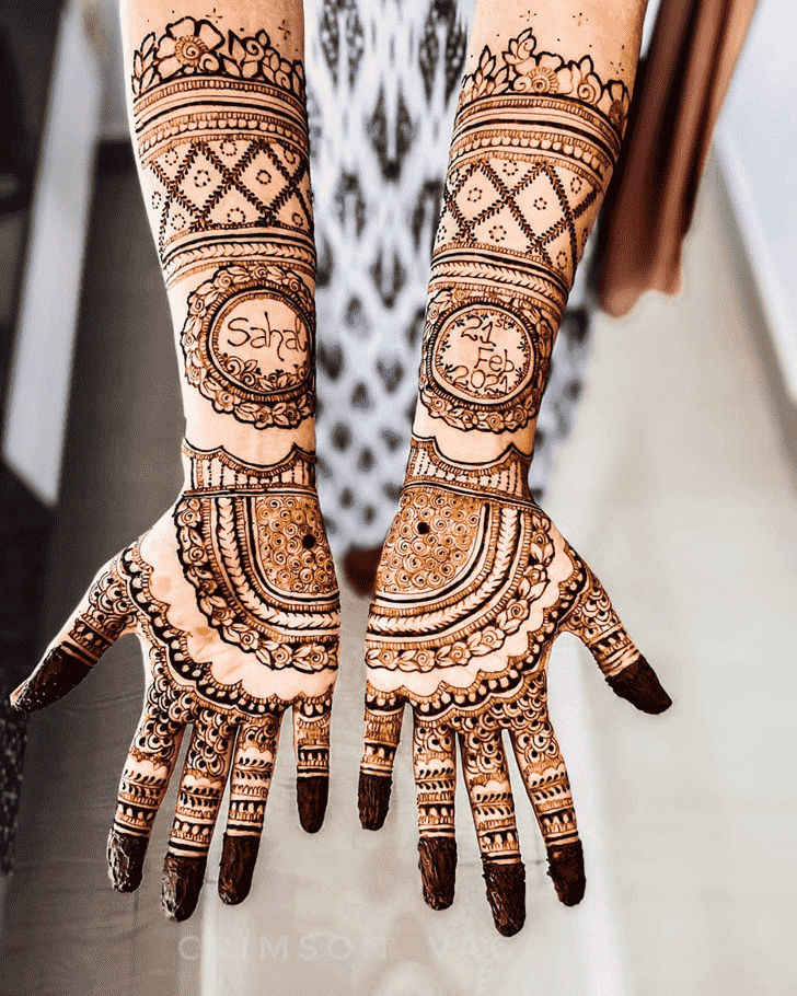 Fine Kumbh Sankranti Henna Design