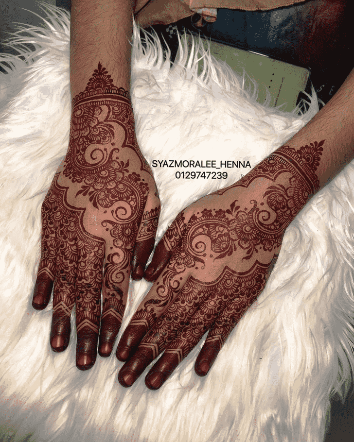 Refined Larkana Henna Design
