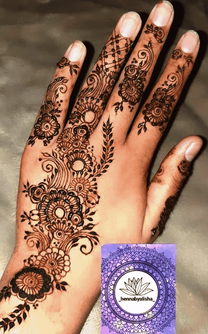 Arm Leaf Henna Design