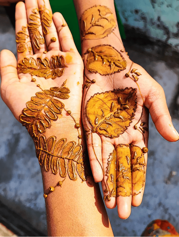 Appealing Leaves Henna Design