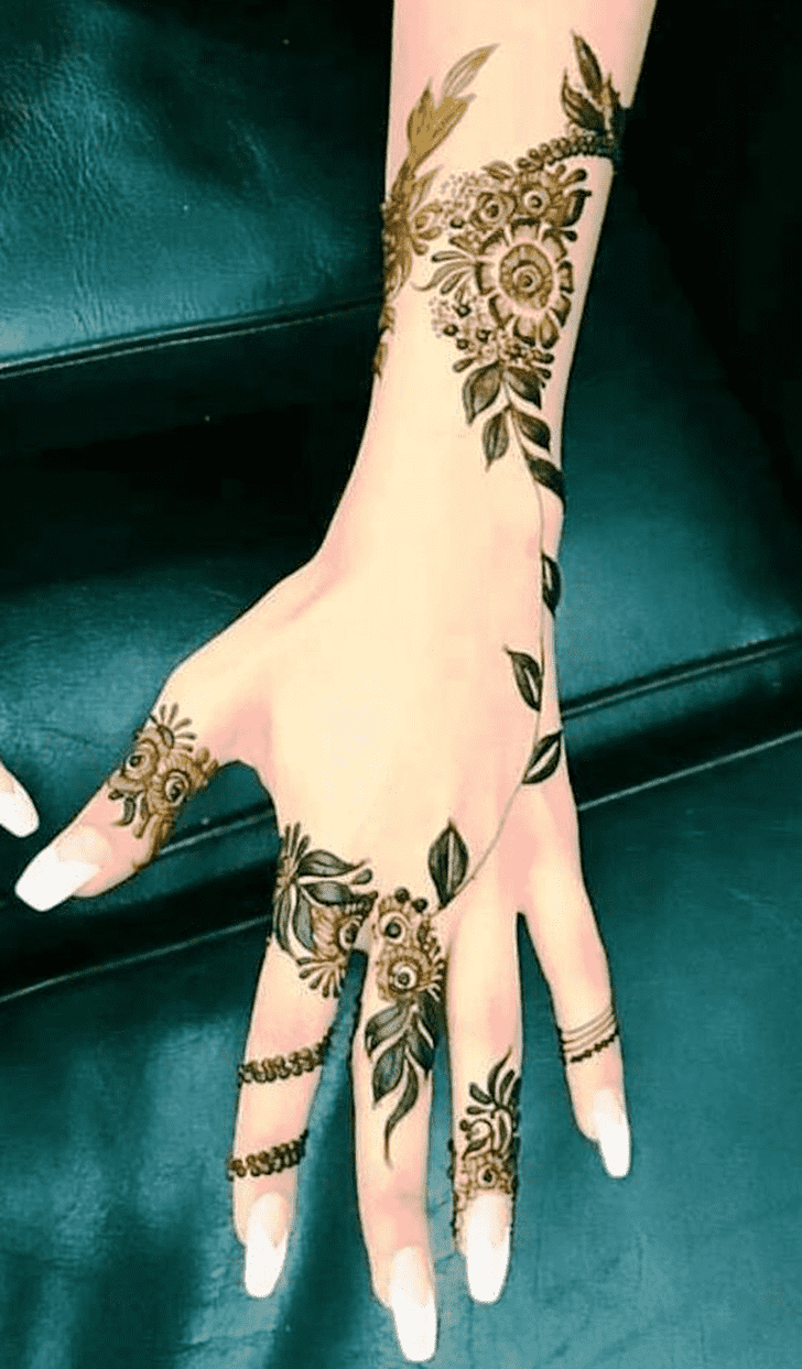 Arm Leaves Henna Design