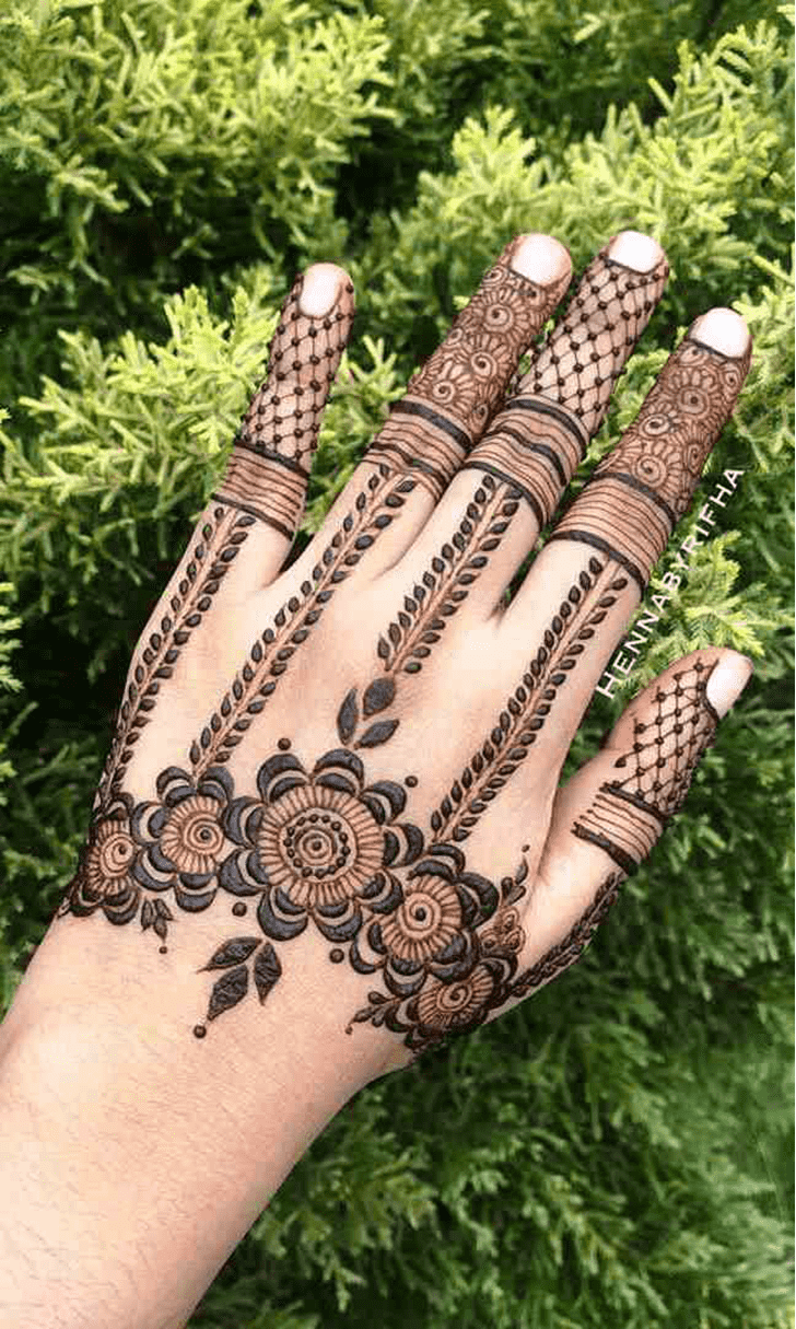 Arm Leaves Henna Design