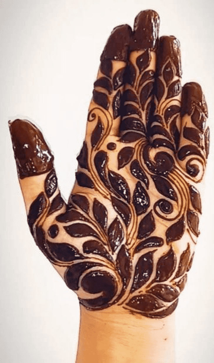 Splendid Leaves Henna Design