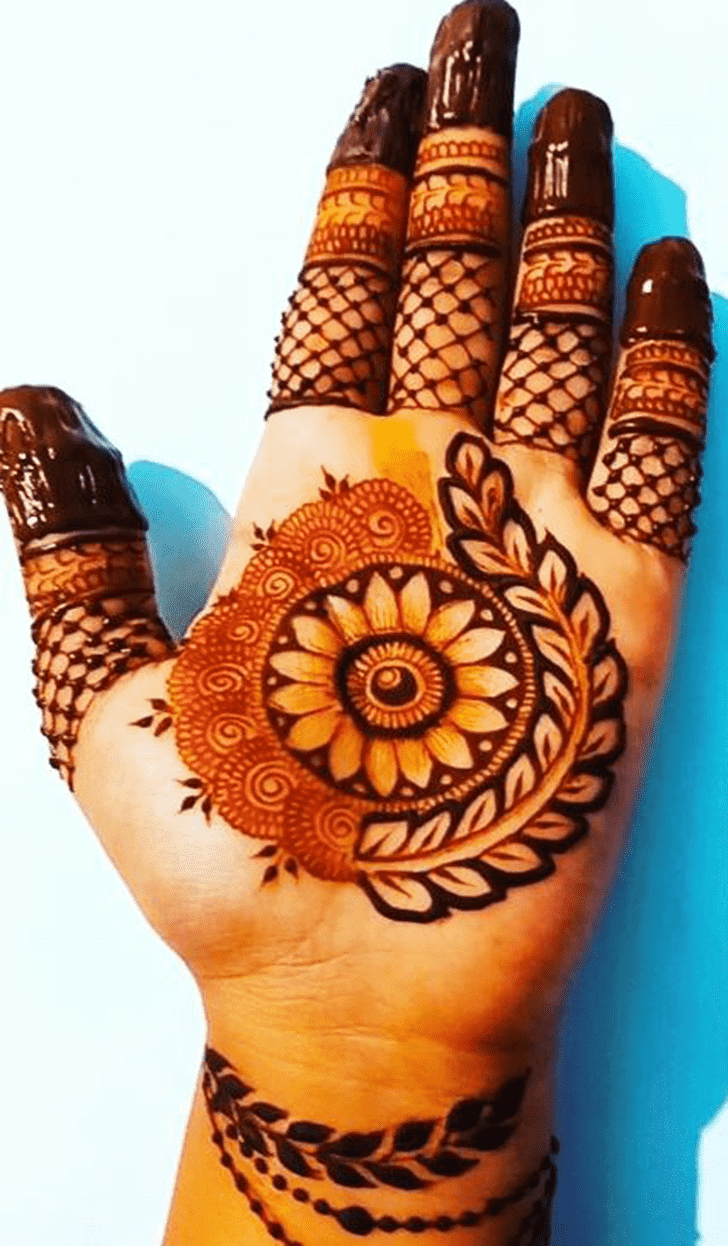 Stunning Leaves Henna Design