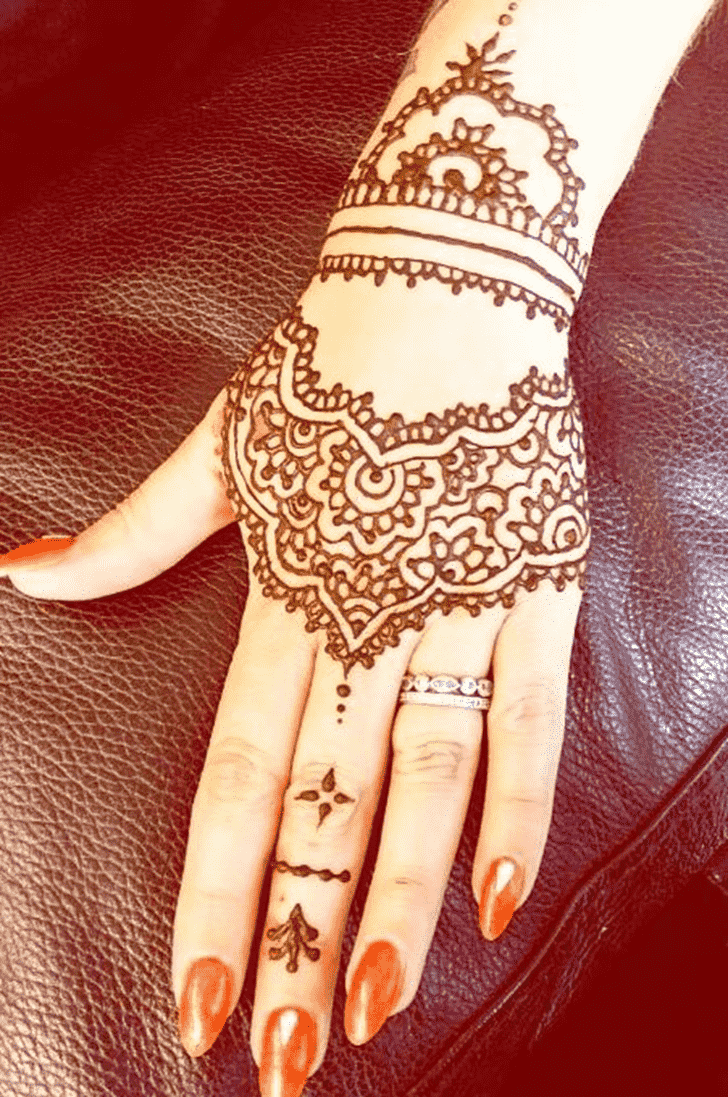 Appealing Left Hand Henna design
