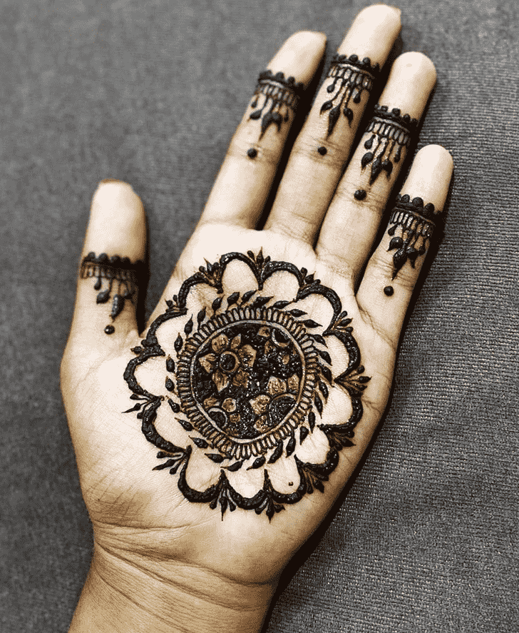 Delicate Left Hand Henna design