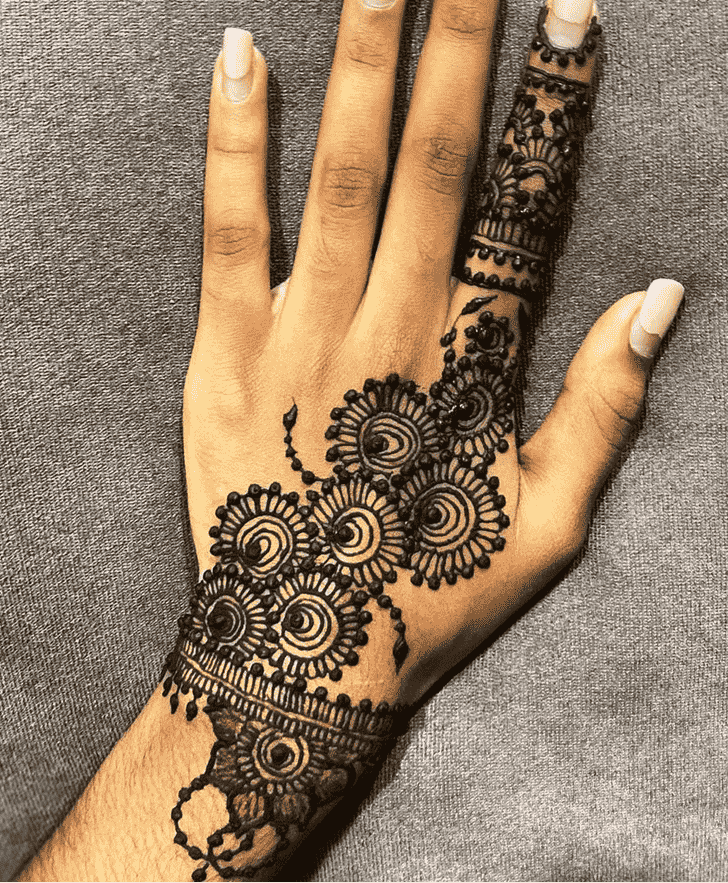 Delightful Left Hand Henna design