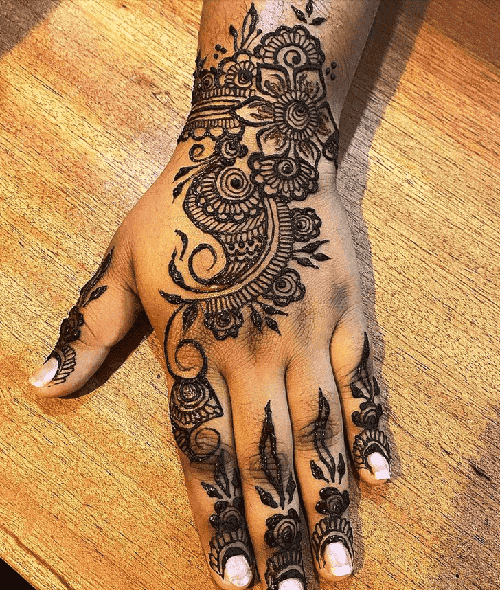 Elegant Left Hand Henna design